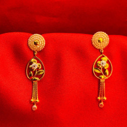 Bombay Flower Stone Hanging Earring