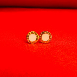 BVL Round White Earring