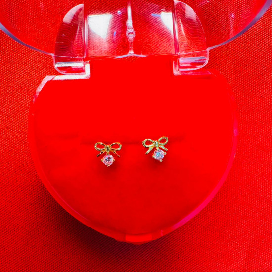 BOW STONE EARRINGS 