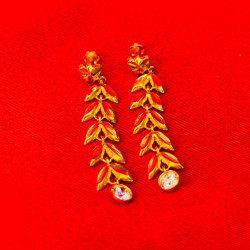 Fancy Flower Dangling Stone Earring