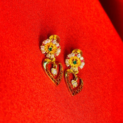 Bombay Stone Heart Earring