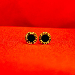 BVL Round Black Earring