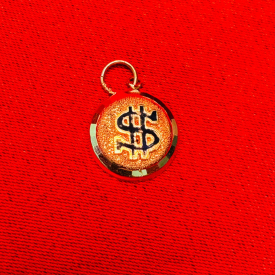 ROUND DOLLAR LOCKET 