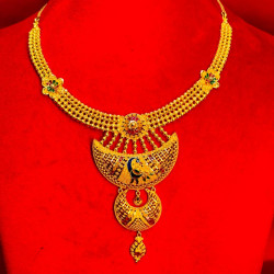 Calcutta Peacock Enamel Necklace