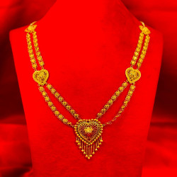 Dangling Heart Design Malai Necklace