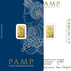 1 Gram PAMP Gold Bar