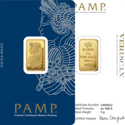 5 Gram PAMP Gold Bar