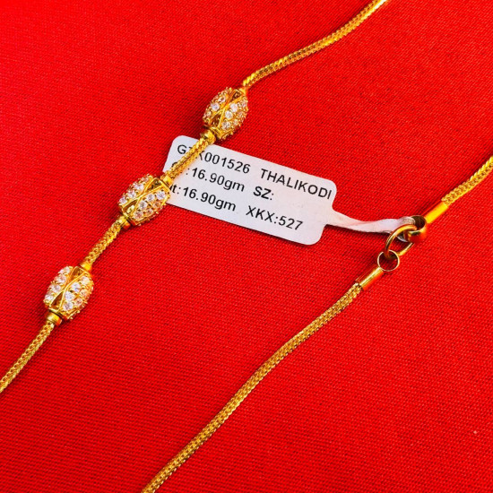 Fancy 3 Beads Stone Thalikodi